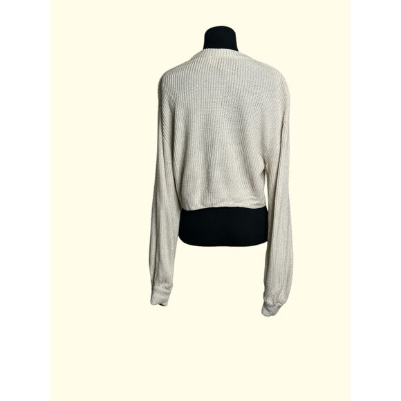 H&M Divided beige crew neck balloon sleeves sweater size XS - Picture 2 of 7